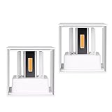 Baoblade Baoblaze ２タイプ選べる　LED装飾ライト　防水　ウォールランプ　バルコニー　調整可能なライト　航空アルミニウム　2個 - ホワイト