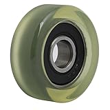 uxcell ベアリングプーリー ローラーホイール PUコーティングボール クリア 8mmx30mmx11mm