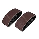 uxcell 研磨ベルト サンドペーパー アブレシブ ダークブラウン 36グリット 10個