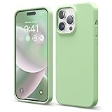 elago Compatible with iPhone 14 Pro Max Case, Liquid Silicone Case, Full Body Protective Cover, Shockproof, Slim Phone Case, Anti-Scratch Soft Microfiber Lining, 6.7 inch (Pastel Green)