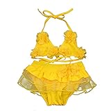 (プタス)Putars 子供用 ガールズ 水着 二点セット ビキニ ホルターネック 花柄 快適 水泳 スイミング ビーチ 温泉 キッズ水着 かわいい オシャレ ファッション 5-8歳