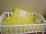 Baby Doll Bedding Gingham with Rocking Horse Applique Cradle Bedding Set, Yellow by BabyDoll Bedding