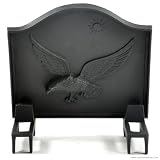Small Black Cast Iron Eagle Fireback