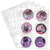 【4枚入り】 75mm 缶バッジ収納ファイル A4サイズ 追加ファイル 大容量 落下防止フタ付き 耐久性