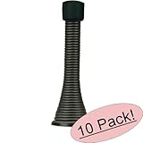 Designers Impressions Oil Rubbed Bronze Spring Door Stop w/ Rubber Bumper: 1389 - 10 Pack [並行輸入品]