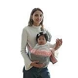 高級スリング ベビースリング 新生児 だっこ紐ファムベリー スリング 新生児から3歳頃まで使えるベビースリング 出産祝いにも, 抱っこひも新生児 【日本製】 (グレー, 標準サイズ)