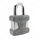 Kwikset 50MM SmartKey Padlock Standard Shackle in Satin Chrome Kwikset [並行輸入品]