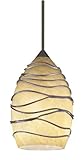 Juno Lighting Group P38TBS3-BRZ-CDZ Dolce Trac-Master Black Adapter 1-Light Energy Star Mini-Pendant