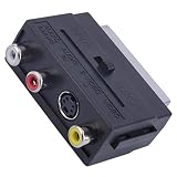 21ピンSCART-3RCA変換アダプタRGB Scart-コンポジットRCA SビデオAV TVオーディオアダプタス耐久性と便利