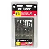 Disston E0102599 Blu-Mol Oxide Drill Bit Sets 21pc Set Metal index case Black [並行輸入品]