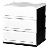 日本製 収納チェスト 引き出し インテリアチェストクラシック (52cm幅 3段, ホワイト)