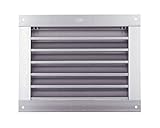 角型ガラリ（水切なし） 標準（網なし）シルバー SAG-300x350　　新協和