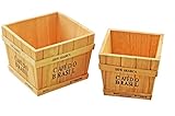 木製 正方形 プランター 2個セット 収納 木 ウッド ボックス 植物 植木 鉢 入れ物 花 鉢植え小物入れ