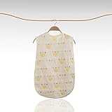 AKSSWEET ガーゼスリーパー 赤ちゃん 寝袋 (45*80ｃｍ, イェロー)