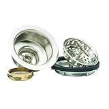 Brasscraft bc7145 SS 3 – 1 / 2 " Wing NutロックスタイルバスケットStrainer withナットとワッシャーinステンレススチール