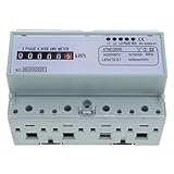 Fenteer 電気エネルギー計　3相4線　DINレール　高精度　KWHメーター　電子エネルギーメーター　安定性　パワーメーター