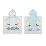 QD-WST ベビー着るタオル 子供用 バスローブ かわいい動物柄 新生児 3歳まで やわらかい 快適 心地よい (ペンキ)