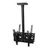 両面 天吊りテレビ 金具 37～65型 TVセッターハングHL202 M/Lサイズ ブラック