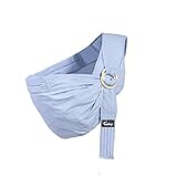 Kangaroobaby　ベビースリング　ベビーキャリー　抱っこひも　通気性抜群　10ＫＧ以内の赤ちゃんに向き (新品Blue)