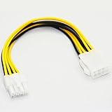 Cyberplugs EPS12V (8ピン) 電源延長ケーブル 27cm (オス - メス) +12V電源コネクター 延長ケーブル