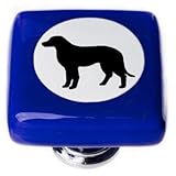 Sietto k-1157新しいヴィンテージ大きな犬印刷1 – 1 / 4インチスクエアキャビネットノブ、 K-1157-PC
