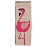 hiltowキュートフラミンゴ3ポケット壁オーガナイザー壁ドアクローゼットハンギングオーガナイザーストレージバッグホームインテリア