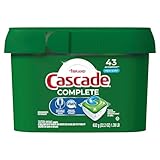 Cascade Complete Actionpacs, Dishwasher Detergent, Fresh Scent, 43 count