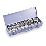 トネ(TONE) インパクト用ソケットセット(メタルトレーケース仕様) NV6102 差込角19.0mm(3/4") 内容12点 シルバー