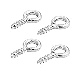 【LEISURE CLUB】ネジヒートン 5*10mm シルバー*100個 uvレジン アクセサリー パーツ 金具 ハンドメイド 手芸 クラフト DIY (5*10mm, シルバー)