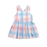 (プタス)Putars ベイビー服 子供服 女の子 ワンピース ドレス サロペット チェック柄 クロス模様 可愛い オシャレ プリンセス 通園 発表会 旅行 記念日 プレゼント 1-4歳