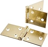 Stanley Hardware CD814 1-1/2" Back Flap Hinge Non-Removable Pin W/Screws in Satin Brass [並行輸入品]