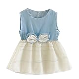 子供ドレス ワンピース ドレス 女の子 蝶結び付き レース デニムワンピース 可愛い 夏 袖なし ベビー 素敵 プリンセスドレス