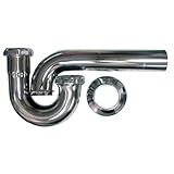 LASCO 03 – 3431 17-gauge Plumbers Grade Pトラップ、1 1 / 2インチ、クロムメッキ真鍮