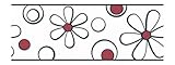 York Wallcoverings BT2703BSMP Graphic Daisy and Dots 8 X 10 Wallpaper Memo Sample, Candy Apple Red/B