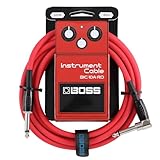 BOSS ボス BIC-10A-RD ギター用ケーブル レッド 3m L型-ストレート型 無酸素動線 編組ケーブル