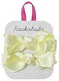 Rockahula Kidsロッカフラキッズ/H467Yサテンリボンクリップ/イエロー