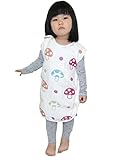 AmzingLand 6重 きのこ 柄 ガーゼ スリーパー ベビー パジャマ 赤ちゃん ～ 子供 オーガニック コットン ガーゼ ハンカチ セット
