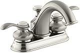 KOHLER K-12266-4-BN Fairfax Centerset Lavatory Faucet, Vibrant Brushed Nickel [並行輸入品]