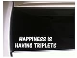 Happiness Is Having Triplets 7ビニールステッカーdecalk57 Mom Parenting壁車親Kids Love Family By DesignsThatStick