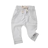 Kalila Organics PANTS ユニセックス・ベビー カラー: グレー