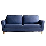 エア・リゾーム ソファ ソファー 2人掛け おしゃれ ローソファー カウチソファ 2.5Pデザインソファ LAURU（ラウル） ブルー（布）