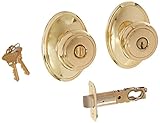 Schlage F51A Andover 605 WKF Wakefield Deco Rose Entry Door Lock Bright Brass by Schlage Lock Compan