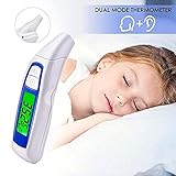 金曜日 ベビー 体温計 非接触 室内温度計用 赤ちゃん お年寄り 婦人体温計 基礎体温計 電子 検温時間1~2秒 おでこ 耳 検温