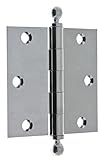 IDH by聖Simons 80102 – 026プロフェッショナルグレード品質純正ソリッド真鍮3 – 1 / 2 " x 3 – 1 / 2 " Looseピンヒンジ、ポリッシュクローム