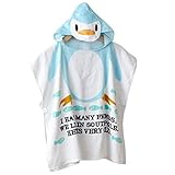 CUTE Baby Hooded Towel,STAR-TOP 100% Organic Cotton,Soft,Children's Cartoon Bathrobe for Baby Gifts 