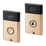 XCSOURCE ワイヤレスチャイム 呼び出しチャイムセット インターホン ドアベル防水 防塵 ドアベル インターホン USB充電式　HS930