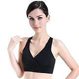 mioim 授乳ブラジャー 授乳ブラ 前あき マタニティブラジャー ママ 産後 インナー ブラジャー 単品 (XL, ブラック)