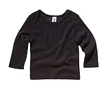 Bella + Canvas Baby Unisex Long Sleeve Baby Rib T-Shirt (12-18) (Black) by Bella Canvas