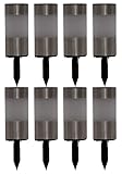 Tricod L2207S Short Stainless Steel Tube Solar Light, 8-Pack [並行輸入品]
