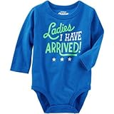 オシュコシュ OSHKOSH/ オシュコシュ オリジナル グラフィック ボディスーツ ブルー ロンパース長袖 12ヶ月【並行輸入】